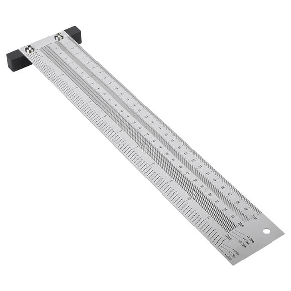 Ultra Precision Marking Ruler Stainless Steel Woodworking Scribing Gauging Tool12 inches