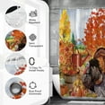 thumbnail image 4 of Fall Shower Curtain Sets,  Thanksgiving Turkey Pumpkin Bathroom Sets with Shower Curtain and Rugs, Memory Foam Bath Mat, Non-Slip Absorbent U-Shaped Mat, Soft Toilet Cover Seat, 4 of 6