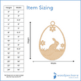 thumbnail image 3 of Wood Easter Egg Cutout, Bunny Nature Scene, 3-Inch, 1/8 Inch Thick, Pack of 10 Easter Crafts for Basket Stuffers & Ornaments, by Woodpeckers, 3 of 4