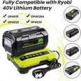 thumbnail image 6 of Mingsci 40V 6.0Ah Lithium-Ion Battery and Rapid Battery Charger OP401 for Ryobi 40 Vlot Power Tools OP4026 OP40602 OP4050 OP4040 OP4030, 6 of 7