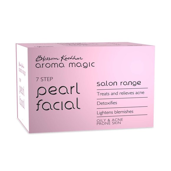 Kit facial Aroma Magic Pearl - Multiuso | Set de cuidado de la piel de 7 pasos | Kit facial de limpieza profunda | Ayuda a reducir las manchas | Suaviza la piel | para pieles grasas y propensas al acn