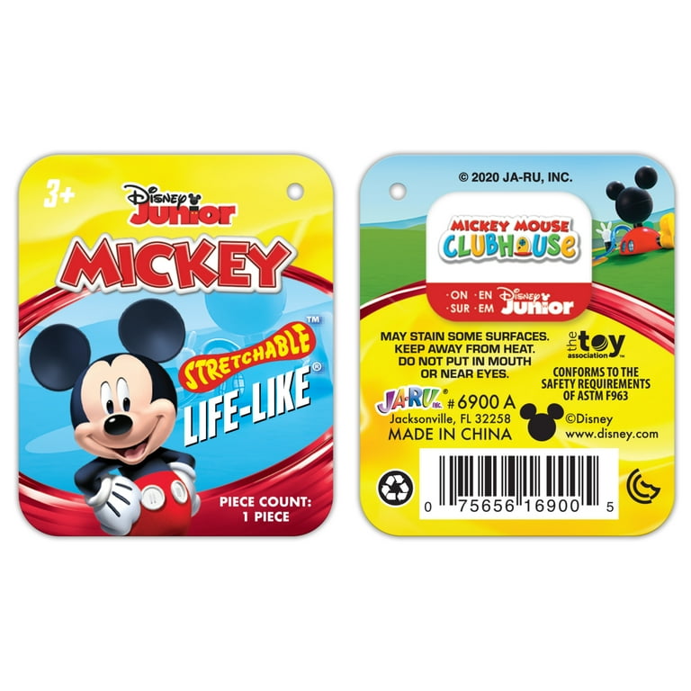 Ja-Ru Disney Mickey Mouse Super Stretchy Collectible Toy, Life