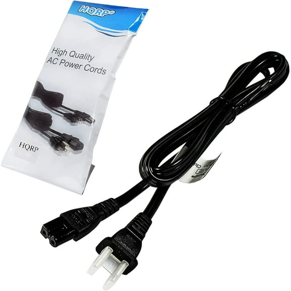 HQRP AC Power Cord 6ft Long Compatible with Philips 32HF5335D 32HF5545D 32HF7543 32HF7543/37 32HF7544A Mains Cable