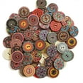 thumbnail image 4 of 50 PCS Wood Buttons, Vintage Wood Buttons with 2 Holes for DIY Sewing Craft Decorative，Bosian Button DIY Crafts Accessories Decor, 4 of 6