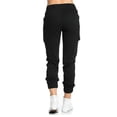 thumbnail image 2 of Innerwin Pantalons Cargo avec Poches Bas pour Femmes Plage Jambe Droite Pantalon Boho Noir P, 2 of 3