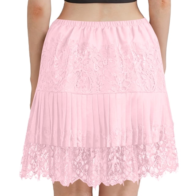 WRKEKC Flowy Skirts for Women Ballet Core Layered Ruffle Hem Mini Skirt with Sheer Mesh and Tiered Design