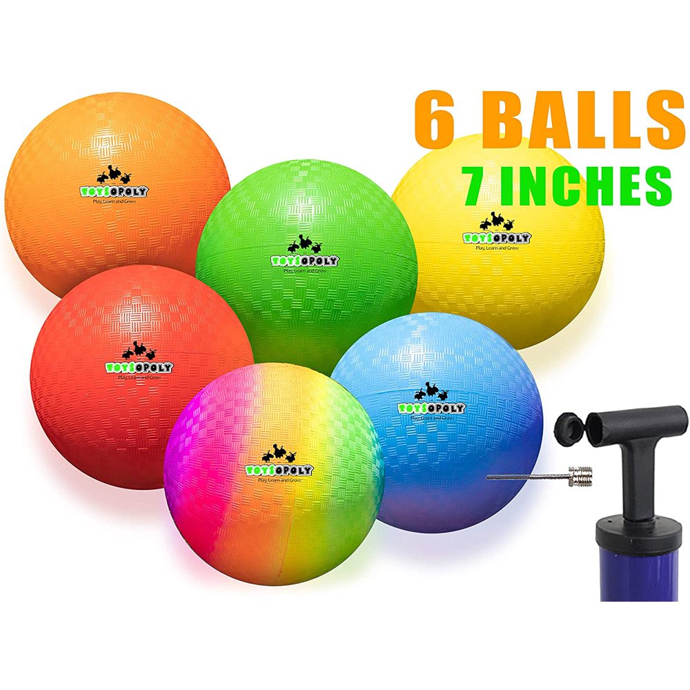 Inflatable Dodgeball Official 7 Inch Balls (Pack of 6 Balls)+ Soft