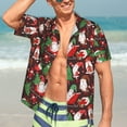 thumbnail image 7 of Susaid Merry Christmas1 Print Short Sleeve Shirts Button Down Casual Shirts Summer Beach Aloha Button Down Short Sleeve for Men ,Large, 7 of 7