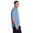 thumbnail image 3 of Hanes Cotton-Blend Men`s Jersey Polo, M, Light Blue, 3 of 3