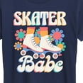 thumbnail image 3 of Instant Message - Retro Roller Skater Babe - Women's Short Sleeve Graphic T-Shirt, 3 of 6