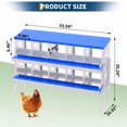 thumbnail image 2 of Metal Chicken Nesting Box for Laying Eggs – 6/8/10 Hole Roll Away Nest Box for Hens, Wall Mounted Chicken Coop Accessory with Ventilation Holes – Durable Poultry Supplies, 2 of 7
