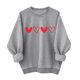 thumbnail image 1 of Mujeres Manga Larga Tops Casual Cuello Redondo Moda Impresión Suéter Sudadera Invierno Suave, 1 of 3