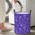 thumbnail image 5 of Daiia New Year Snowflakes Round Laundry Basket with Handles Thickened Waterproof Circular hamper,Dirty Clothes Storage Basket for Bedroom,Bathroom,College Dorm-, 5 of 6
