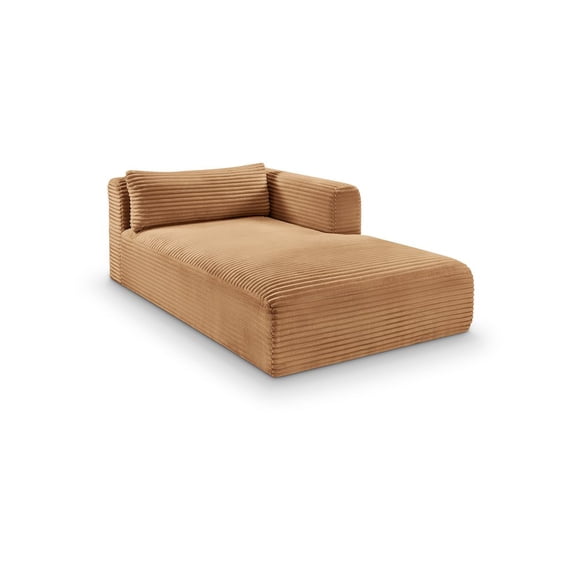 Meridian Furniture Shaggy Saddle Corduroy Performance Fabric Chaise