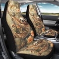 thumbnail image 4 of Uorisanigo Sloth Car Seat Covers Waterproof Front Seat Covers Easy Installation Stretch Polyester Fabric Cover Protection Interior Accessories Universal Fit Most Cars,SUV, Trucks, 4 of 7