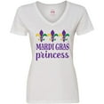 thumbnail image 3 of Inktastic Mardi Gras Princess Women's V-Neck T-Shirt, 3 of 5