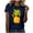 Navy, variant on Women's Fashion Casual Pineapple Print T-Shirt Short Sleeve Comfortable Breathable Ladies Tee Summer Top