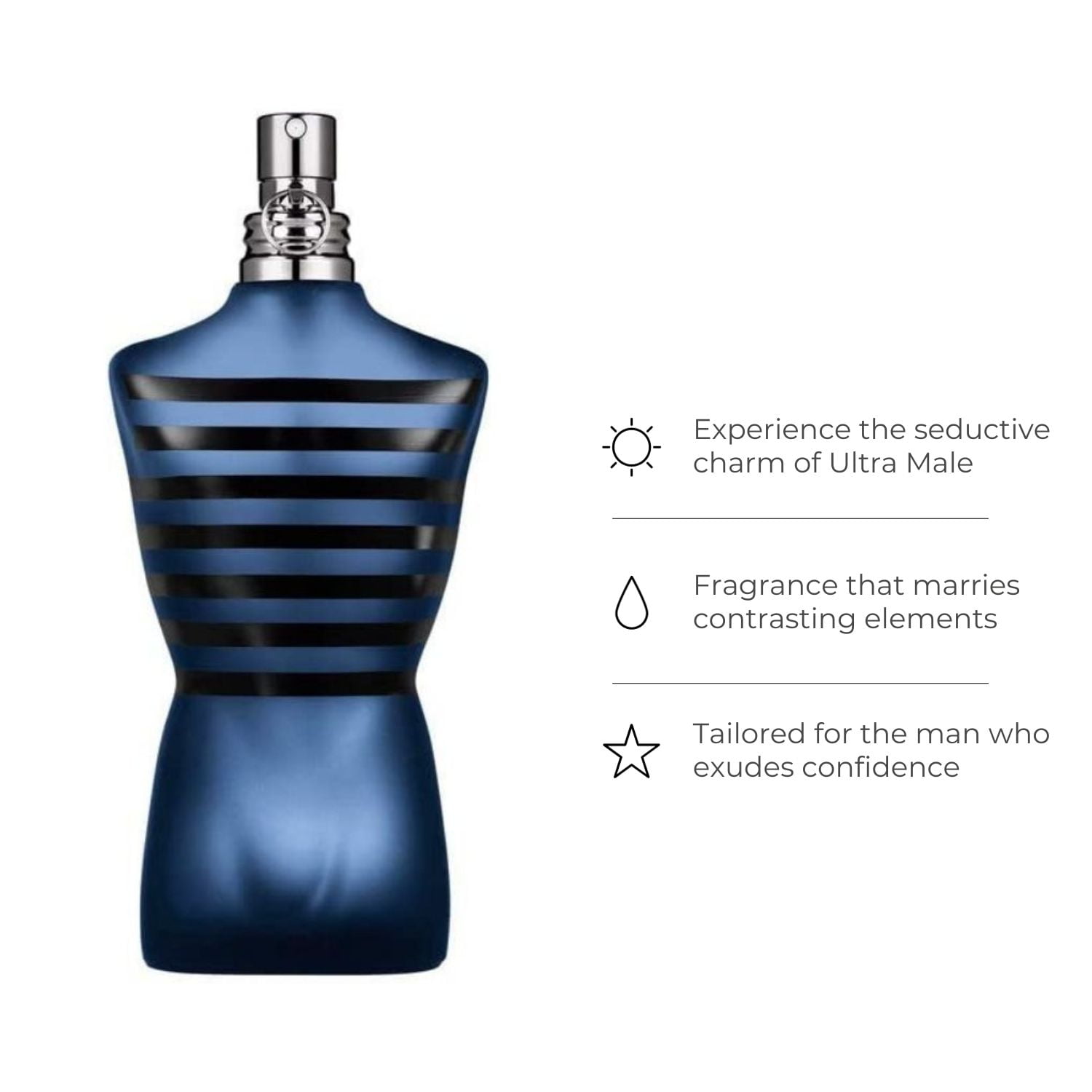 jean paul gaultier ultra male for men intense spray, eau de toilette, 4.2  ounce 