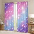 thumbnail image 2 of Feelyou Mystic Stars Black Out Curtains, Starry Sky Curtains Pack of 2 (42x63 Each), 2 of 6
