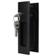 thumbnail image 3 of Juego de Cerradura de Puerta ANGGREK Accesorio de Puerta de Aleación de Zinc Negro Plata Cepillada, 3 of 8