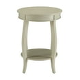 thumbnail image 4 of ACME Aberta Round Wooden End Table with Bottom Shelf in Antique White, 4 of 5