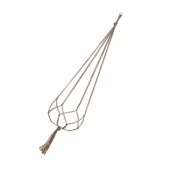 Billuyoard Maceta colgante, cesta colgante, soporte para maceta, cuerda de lino para jardinería, red tejida, colgador de plantas en maceta, decoración Jardín y Patio 105cm Billuyoard HA005816-02