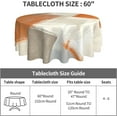thumbnail image 5 of Orange Grey Abstract Art Painting Round Tablecloth 60 Inch Washable Reusable Decoration Table Cover for Kitchen Party, 5 of 6