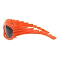 thumbnail image 4 of Ridged Spiked Sunglasses Oval Wrap Around Oversized Spiky Frame UV400 Orange, 4 of 4