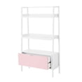 thumbnail image 3 of BYO Kids Ladder Bookcase with Drawer, Pink/White, 3 of 6