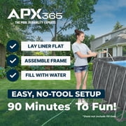 Bestway APX 365 Metal Frame Above Ground Pool - Sand Pump Included - 31 x 16 x 52 in