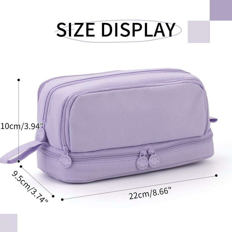Large Capacity Pencil Case With 4 Compartments Multi-slot Pencil Pouch  Pencil Case Aesthetics School Supplies Organizer For Girls (purple)