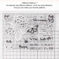 thumbnail image 4 of Methold Sello de estampado, múltiples patrones, herramienta para hacer tarjetas transparentes, Kit de impresiones, raspador, adornos para Suministros de escritura y corrección, 4 of 6