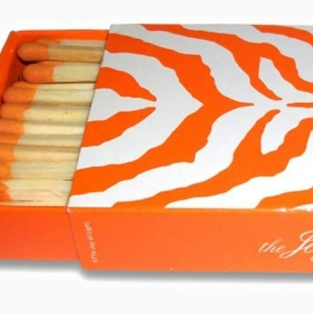 

The Joy of Light Designer Matches Orange Zebra Print on Embossed Matte 4 Collectible Matchbox