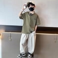 thumbnail image 1 of Traje de verano elegante y moderno para niños, conjunto de ropa informal de estilo chino para niños de mediados a grandes, nuevo estilo 2024, 1 of 5