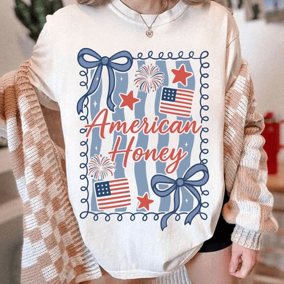 American Honey Patriotic Bow Graphic Tee