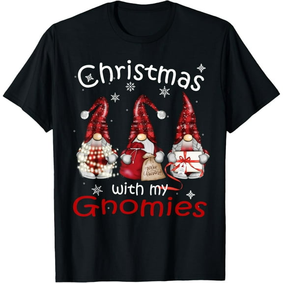 Gnome Family Christmas Shirts for Women Men - Buffalo Plaid T-Shirtmen and women can wear, black, white, gifts.S,M,L,XL,2XL,3XL,885XL