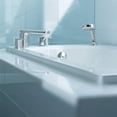 thumbnail image 3 of Moen T936 Rizon Two-Handle Low Arc Roman Tub Faucet with Hand Shower Trim Without Valve, Chrome, 3 of 4