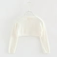 thumbnail image 4 of GYRATEDREAM Kids Girls Cardigan Sweaters Toddler Long Sleeve Cable Knitted Cropped Sweater Button Closure Tops for 1-8Y White, 4 of 7