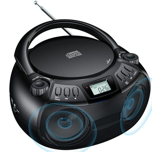 Reproductor de CD Boombox Gueray con puerto USB de radio AM/FM Bluetooth