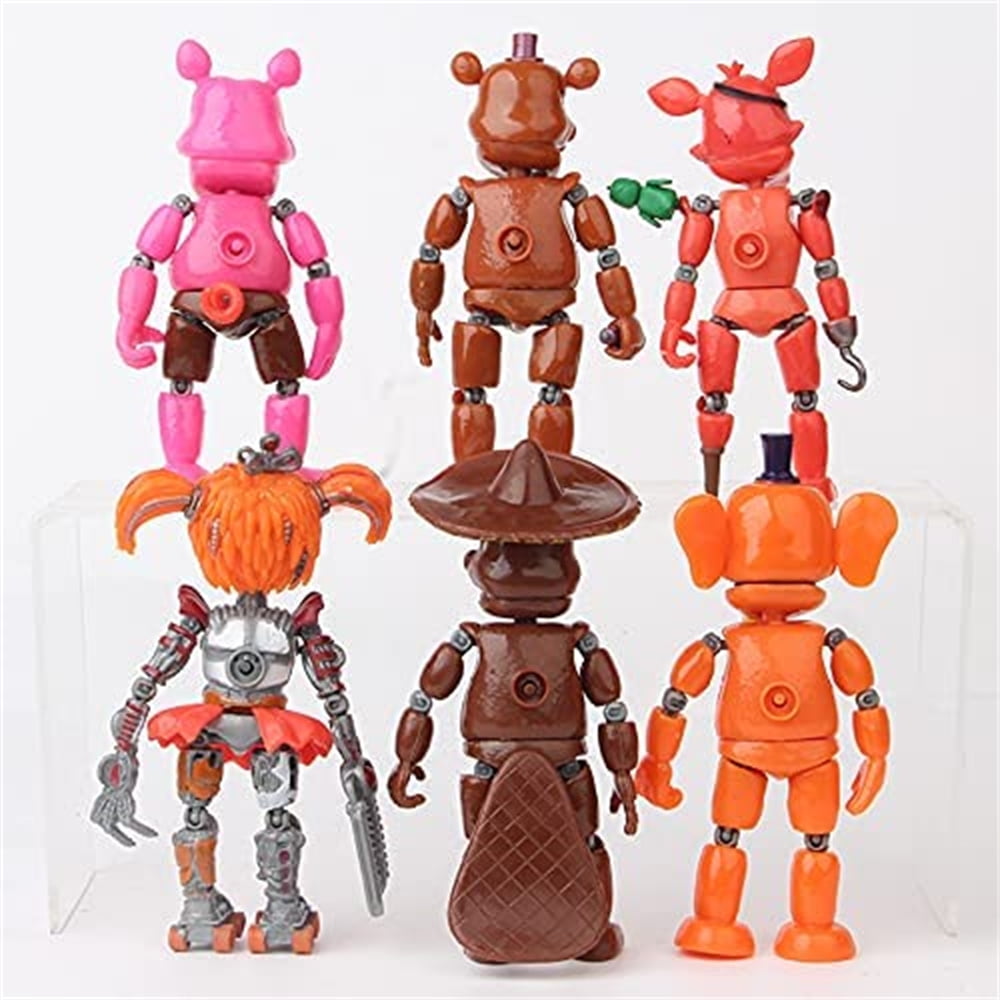 Kit 6 Bonecos Animatronics Five Nights At Freddy's Fnaf em