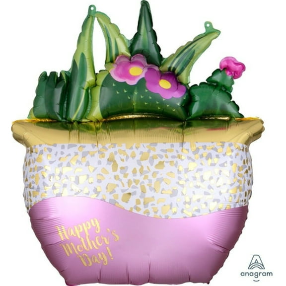 26" MOTHER'S DAY SUCCULENT Balloon Large Shape Foil Mylar Balloon Party Supplies Decorations Foil Mylar Balloon