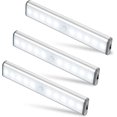 thumbnail image 1 of Paquete de 3 luces nocturnas con sensor de movimiento magnético LED recargables por USB mejoradas, fotocélula del anochecer al amanecer, 1 of 5