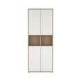 thumbnail image 4 of Tvilum Sign 6-Shelf Adjustable Home Office Bookcase with 4 Doors for Adults, Jackson Hickory/White, 4 of 15