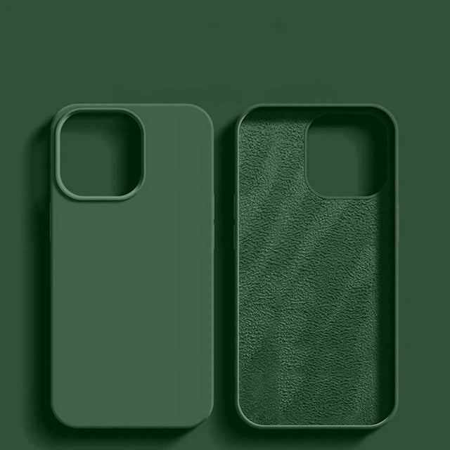 Luxury New Upgrade Liquid Silicone Case For iPhone 16 Pro Max Soft Cases For iPhone 16 Plus Shockproof Cover Phone Accessories Alpine Green For iPhone 16 Plus