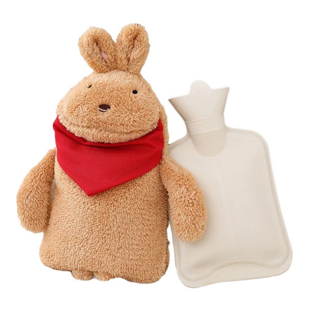 Big Save! Cartoon Bear Rabbit Hot Water Bottle PVC Stress Pain Relief