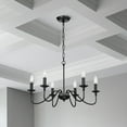 thumbnail image 2 of Farmhouse Chandelier Modern Pendant Lighting Black Pendant Light Fixtures 6-Light Industrial Iron Chandeliers for Dining Room, 2 of 7