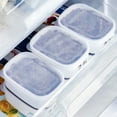 thumbnail image 4 of Recipiente de almacenamiento de alimentos Plástico transparente 280ml | Contenedor organizador de frigorífico con tapa hermética sellada | Ahorro de espacio apilable | Seguro para microondas y, 4 of 8