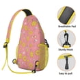 thumbnail image 4 of Fresh Tropical Watermelon Print Sling Backpack, Lightweight and Durable Crossbody Bag with Summer Fruit Pattern, Cute Design for Travel and Outdoor Use, 4 of 6
