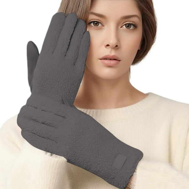 Glisme Winter Gloves Thermal For Cold Weather Riding Skiing Sports Windproof Touchscreen Ski Gloves Dark Gray