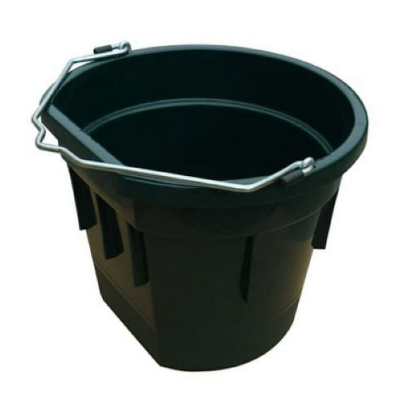 Master Rancher MR20QP/FSB-DRKGRN 20-Quart Green Flat Back Sided Utility Bucket Pail - Quantity of 2
